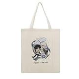 Link-Click Canvas Tote Bag Minimalist Handbag Crossbody Bag Essential For Daily Commutes And Outings 15.8x13.4Inch Style