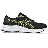 ASICS Kid's Contend 8 Grade School Running Shoes, 3, Black/Bright Yellow