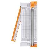 Fiskars Compact Rotary Paper Trimmer - 12" Cut Length - Portable Size with Extendable Base Deck - Self-Sharpening Blade - Scrapbooking Tool