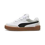 PUMA Men's Park Lifestyle SK8 Shoes, White-Black-Feather Gray, 10.5