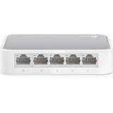 TP-Link 5 Port 10/100 Mbps Fast Ethernet Switch | Desktop Ethernet Splitter | Ethernet Hub | Plug & Play | Fanless Quiet | Desktop Design | Green Technology | Unmanaged (TL-SF1005D),White