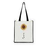 Mom Gifts Best Mom Ever Gifts Mom Gifts from Daughters Sons Sunflower Medium Canvas Tote Bag Beach Bag Reusable Grocery Shopping Bags Mothers Day Retirement Birthday Thank You Gifts for Her Mom Mama