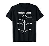 Funny Medical Student Gift Sarcastic Anatomy Of Stickman T-Shirt