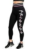 FRIENDS Womens Workout Leggings Black Medium