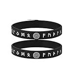 New 2026 Unisex 12Mm Silicone Nordic Viking Bracelet For Men, Soft Rubber Bands Wristband, Sporty Rune Almut Bangle, Gifts Him Jewelry Findings Fashion Trendy Accessories Creative Gift Women And Men