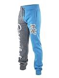 SCREENSHOT-P1113 Mens Streetwear Premium Classic Fit Urban Fleece Pants - Black Bear Animation Signature Fashion Sweatpants-Grey/S.Blue-Small