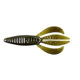 Berkley 1423756 Powerbait Pit Boss Soft Bait, 4" Bait Length, Green Pumpkin, Package of 8