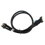 Wisoqu MCIO 8I to 2 Ports SFF 8654 4I Cable, MCIO 8I Adapter Cable, High Speed Transmissing Cord for Server Data Center Servers Cloud Computing, 50CM