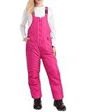 Perry Ellis Boys and Girls Snow Bib - Insulated Waterproof Snow Pants Ski Snowboard Overalls Unisex for Girls and Boys (5-18), Size 12-14, Berry