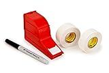 3M Wire Marker Write-On Dispenser with Tape and Pen SLW, 1.0 in x 5.0 in