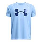 Under Armour Boys Tech Big Logo Short Sleeve T-Shirt, (465) Horizon Blue / / Tech Blue, Medium