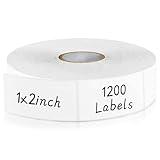 CATIFLIN 1200 Blank Removable Freezer Labels, Waterproof & Oil Resistant Stickers with Perforation Line, Ideal for Food Containers, Jars, and Pantry Organization (1" x 2")