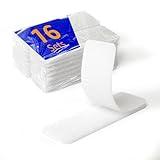 BESTAPE 16 Sets 1 x 3 Inch Adhesive Hook and Loop Fastener Strips, Heavy Duty, Strong Back Adhesive, Double-Sided Hook and Loop for School, Classroom, Office, and Home Use, White.