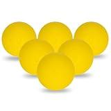 Franklin Sports Lacrosse Balls - Official Size Lax Balls for Practice - Rubber 63mm Outdoor Lacrosse Balls - Great for Muscle Massage Therapy + Yoga - Yellow 6 Pack