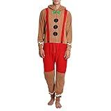 SLEEPHERO Adult Mens Costume Halloween Men's Onesie Pajama Pajamas for Men Gingerbread Man XXXL