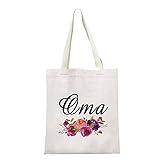 GJTIM Oma Gift Grandma Birthday Gift Oma Reusable Tote Shopping Bag Mother's Day Gift for Oma(Oma Tote)