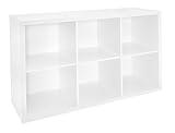 ClosetMaid 6 Cube Storage Shelf Organizer Bookshelf with Back Panel, Easy Assembly, Wood, White Finish