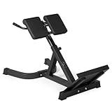 Titan Fitness Roman Chair Back Extension Machine, Adjustable Hyperextension Bench, Soft Durable Padding, Non-Slip Footplate, Adjustable Height, Home Gym Exercise Equipment