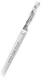 The Kosher Cook Premium Stainless Steel Challah Bread Knife - 8" Serrated Blade and Elegant Silver Hammered Handle - Perfect for Shabbat, Jewish Holidays
