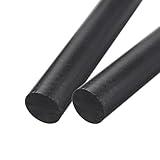 MECCANIXITY ABS Plastic Rod Round Solid Bar 45 mm x 200 mm Black for DIY Model Material, Architectural Model Making, DIY Sand Table, Pack of 2 Pcs