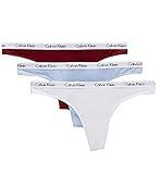 Calvin Klein Underwear Carousel 3-Pack Thong Raspberry Jam/Dusty Periwinkle/White Large (Women's 12-14)