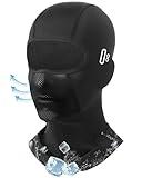 Balaclava Face Mask with Glasses Holes for Men Women Summer Cooling Shiesty Mask Sun UV Protection for Motorcycle Ski Work Black