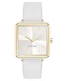 Nine West Women's Strap Watch, White/Gold, (N 2670GPWT)