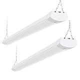 hykolity Pir Sensor 4FT 120W LED Shop Light, 12000lm(370w Equivalent), 5000K Daylight, Motion Activated, Hanging or FlushMount, with Power Cord, for Garages, Workshops, ETL, 2 Pack