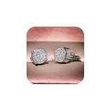 clearance of sales today deals prime, Women Synthetic Diamond Earrings, 18K White Gold Plated Round Square Cubic Zirconia Hypoallergenic Studs Earrings limited of time deals of the day