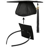 GIURKUU Graduation Cap Headband, Firm Anti-fall HairBand for Graduation Hat, Hat Accessories for Graduates, Students, Women (Grad Cap Not Included)