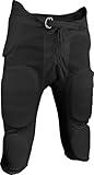 Sports Unlimited Double Knit Integrated Youth Football Pants with Pads - Youth Football Practice Pants for Boys, Black