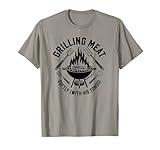 Grilling Meat Softly With His Tongs BBQ Quote Dad Grandpa T-Shirt