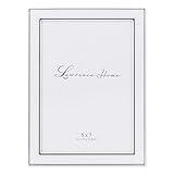 Lawrence Frames Silver Plated Metal with White Enamel Picture Frame, White, 5x7