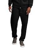 Fruit Of The Loom Mens Eversoft Fleece Elastic Bottom With Pockets, Relaxed Fit, Moisture Wicking, Breathable Sweatpants, Black, Large US