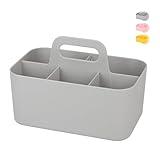 Tiawudi Multipurpose Caddy Organizer, Plastic Caddy with Handle, Stackable Desk Organizer for Stationery, Marker and Pencil, Office Supplies Organizer, Dorm Caddy