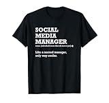 Social Media Manager Funny Definition Gift T-Shirt