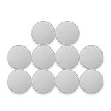 Blank Coins for Laser Engraving Blank Challenge Coins Bulk, Zinc Alloy Engraving Coin Blanks, Metal Stamping Blanks 40mm Diameter with Plastic case for DIY Crafts (Raw Zinc Alloy Finish-10pcs)