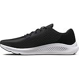 Under Armour Men's Charged Pursuit 3 Running Shoe, Black (001)/White, 9.5
