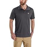 Carhartt Men's Force Relaxed Fit Lightweight Short-Sleeve Pocket Polo, Shadow, Large