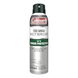 Coleman Insect Repellent Spray, 100% MAX DEET, Protection Against Ticks, Mosquitoes, Chiggers, Gnats, Fleas, Ideal for Camping, Hiking, and Outdoor Activities, 4oz Continuous Spray