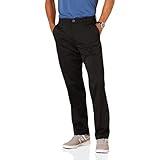 Amazon Essentials Men's Classic-Fit Stretch Golf Pant (Available in Big & Tall), Black, 34W x 30L