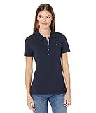 Tommy Hilfiger Women's Classic Short Sleeve Polo (Standard and Plus Size), Navy, M