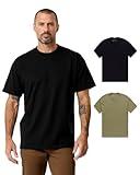 INTO THE AM 2 Pack Basic Heavy Weight Tee - Non-Branded (Black/Light Olive, X-Large)