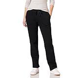 Amazon Essentials Women's Straight Leg Sweatpants with Drawstring for Women, Fleece - (Available in Plus Size), Black, Large
