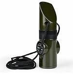 Emergency Survival Whistle, 7-in-1 Outdoor Multifunctional Tool Safety Whistle with Lanyard, Ideal for Kayaking, Boating, Hiking, Camping, Climbing, Hunting, Fishing, Rescue Signaling