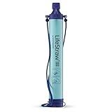 LifeStraw Personal Water Filter for Hiking, Camping, Travel, and Emergency Preparedness, 1 Pack, Blue