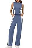 XIEERDUO Two Piece Sets for Women Summer Outfits Beach Vacation Clothes Luxury Fashion Lounge Matching Sets Women Clothing Travel Airport Blue S
