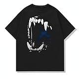 Doberman Shirt, Streetwear Dog Lover Tee, Grunge Style, Unisex Vintage Y2K Oversized Graphic T-Shirt, Retro Aesthetic Design (US, Alpha, X-Large, Regular, Regular, Black1)