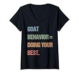 Womens GenZ Bruh Testing Day Teachers Goat Behavior Doing Your Best V-Neck T-Shirt