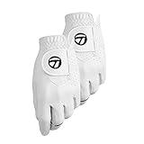 TaylorMade Golf STRATUS TECH GLOVE 2-PACK (WHITE, LEFT HAND, XX-LARGE), WHITE(XX-LARGE, WORN ON LEFT HAND)